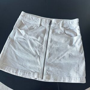 American Eagle Ivory Corduroy Mini Skirt